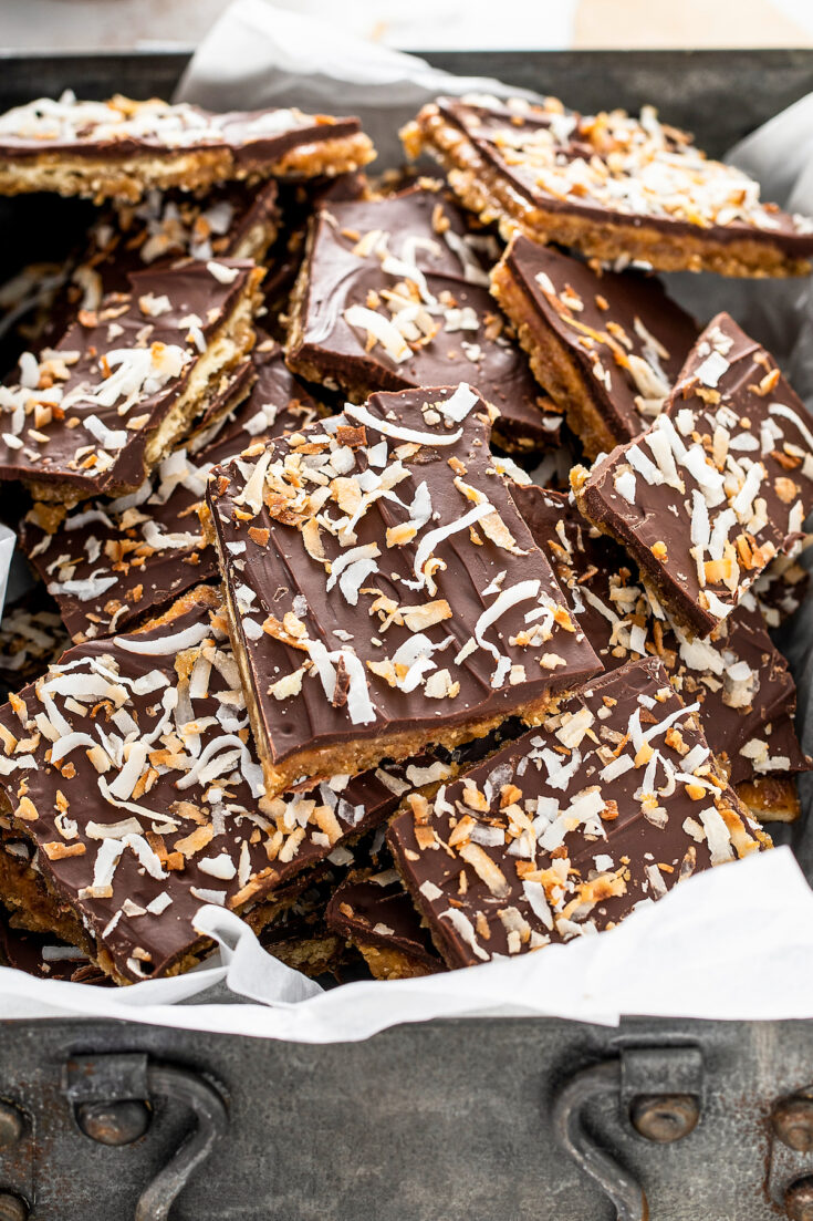 Coconut Saltine Cracker Toffee The Novice Chef