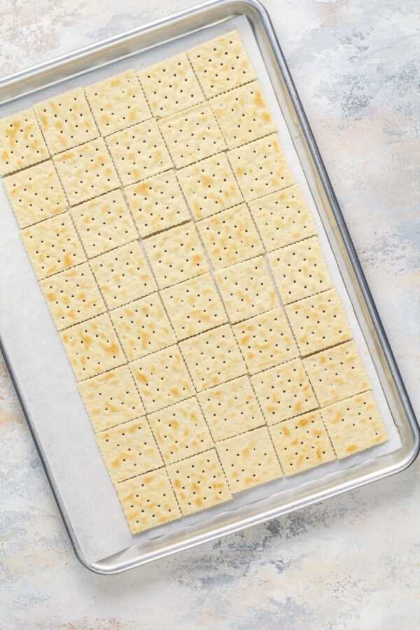 Coconut Saltine Cracker Toffee - The Novice Chef