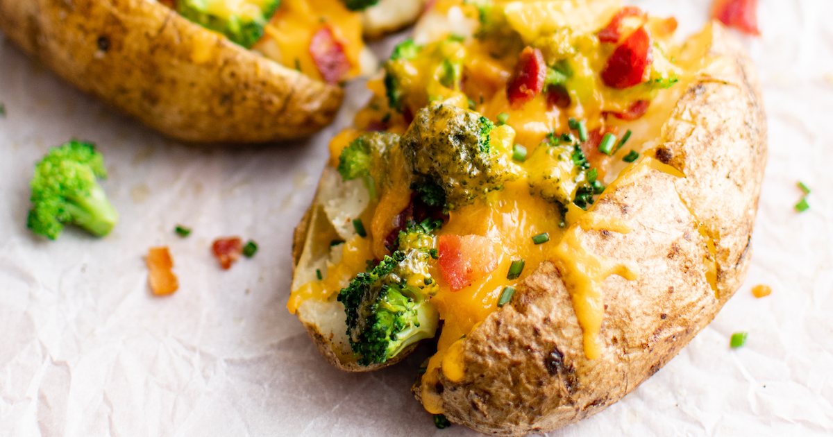 Loaded Baked Potato & Toppings – A Couple Cooks