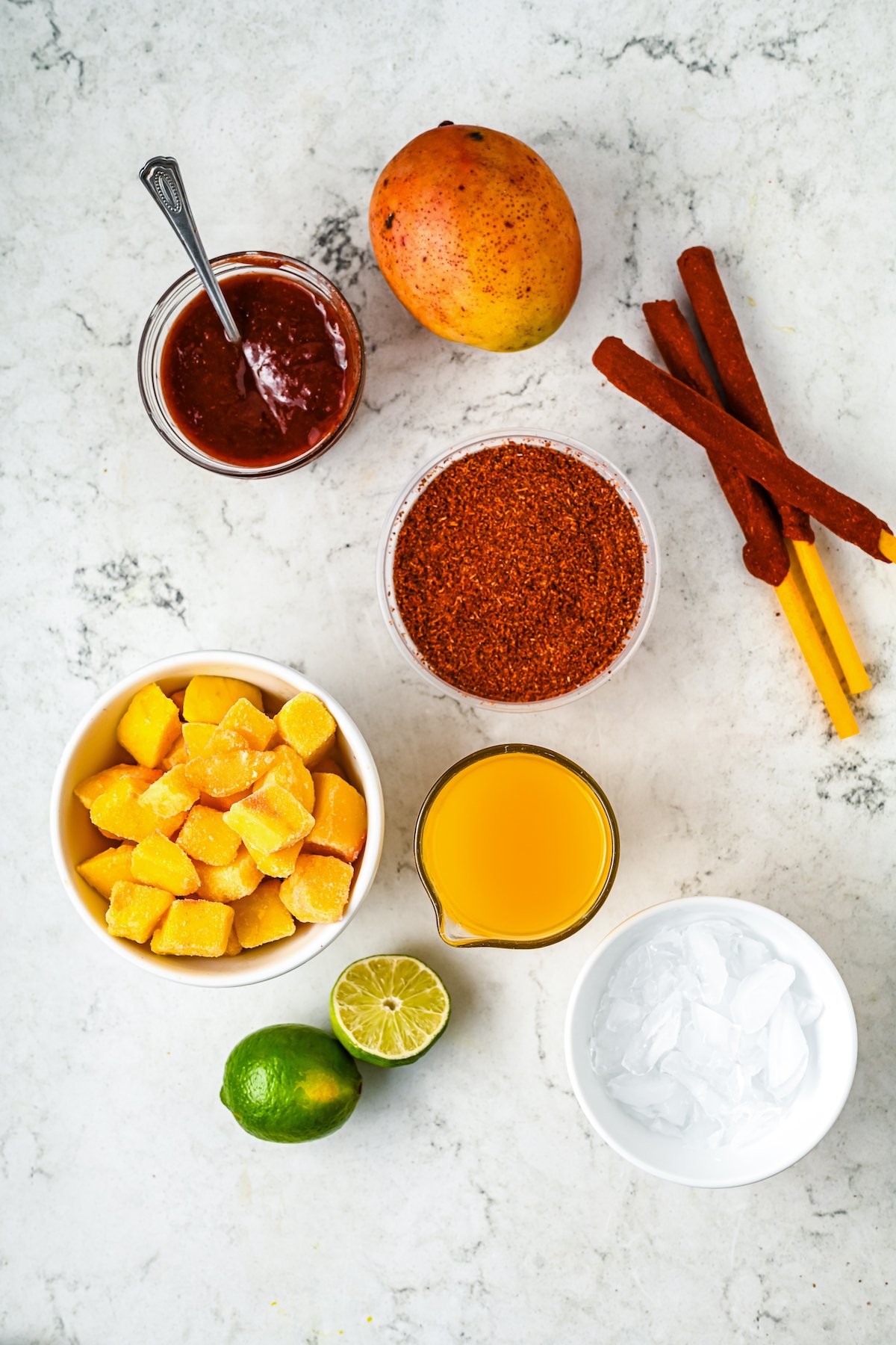Ingredients for mangonada drink