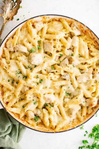 Easy Chicken Alfredo Bake Recipe l The Novice Chef