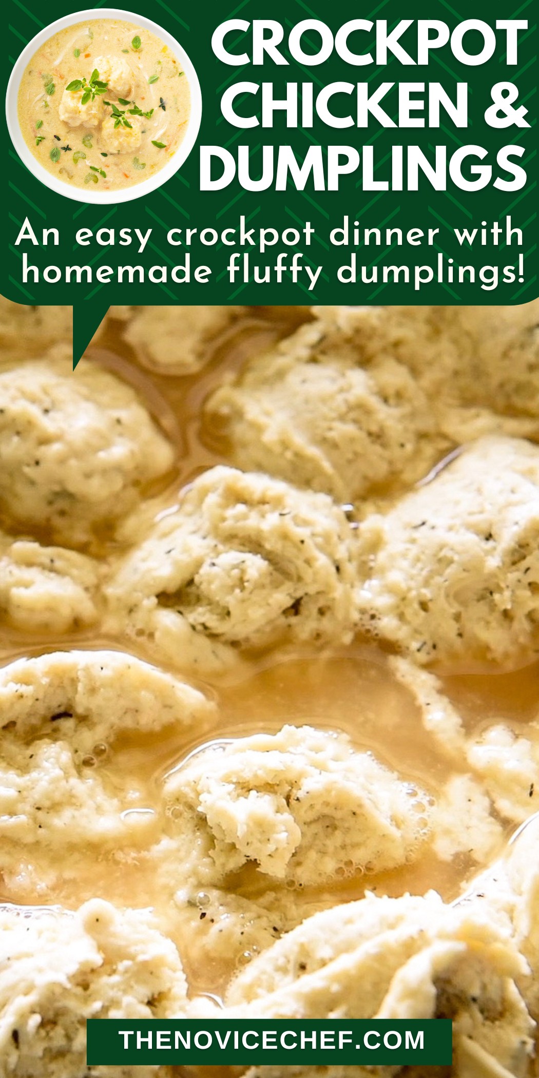 Crockpot Chicken and Dumplings Recipe The Novice Chef