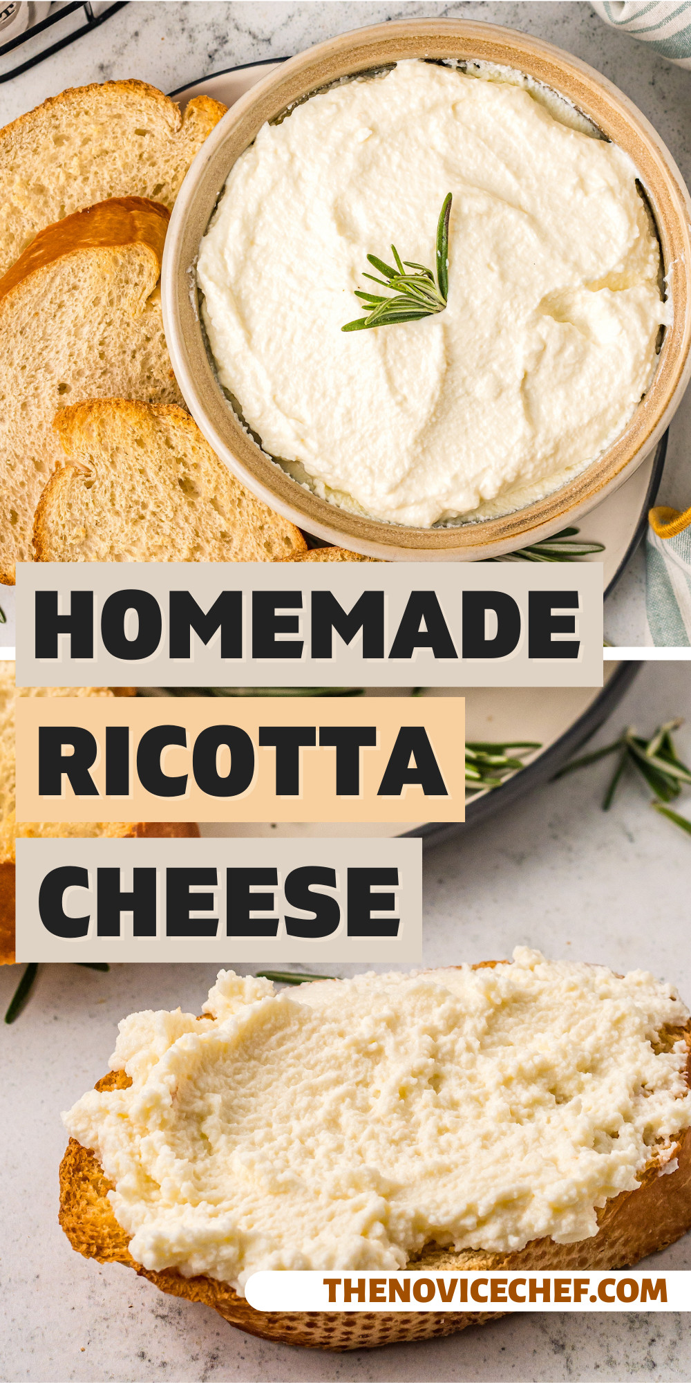 Homemade Ricotta Cheese Recipe | The Novice Chef