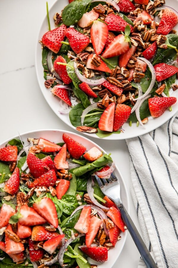 Easy Strawberry Spinach Salad With Poppy Seed Dressing 4127