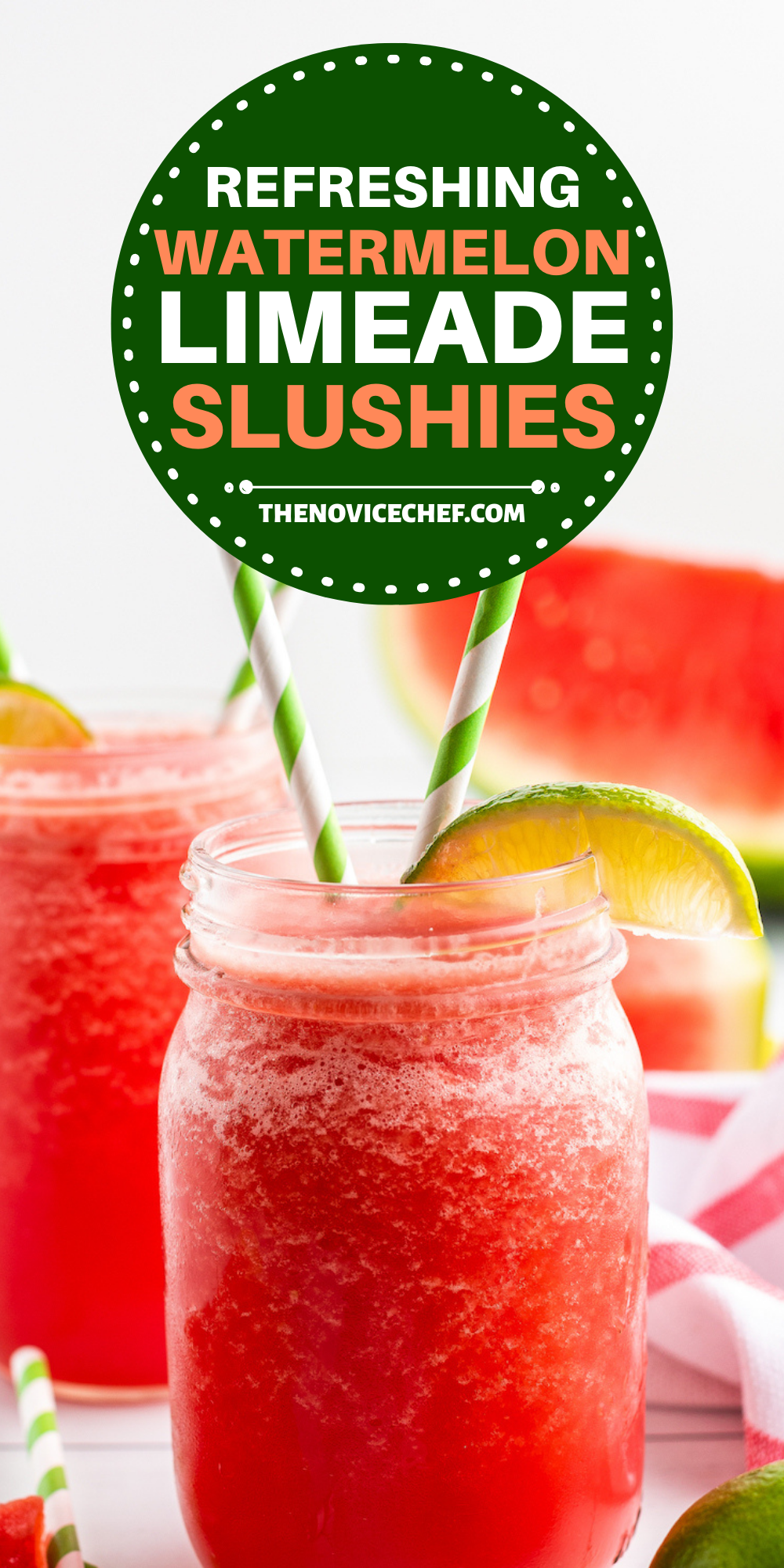 Watermelon Limeade Slushies | The Novice Chef