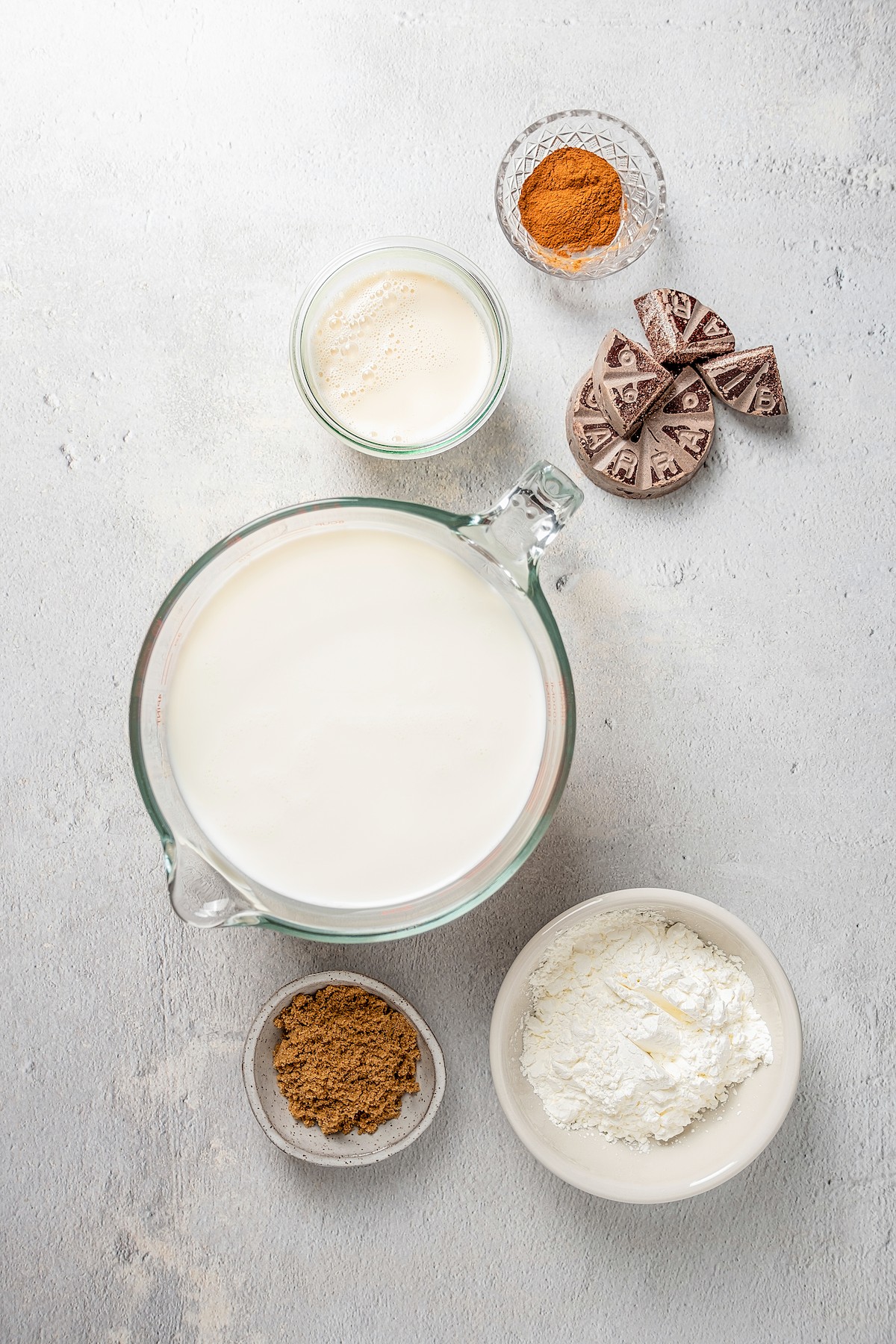 Ingredients arranged in bowls.