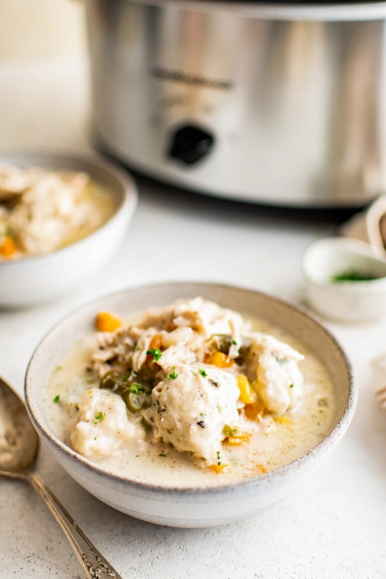 Easy Slow Cooker Chicken & Dumplings Recipe The Novice Chef