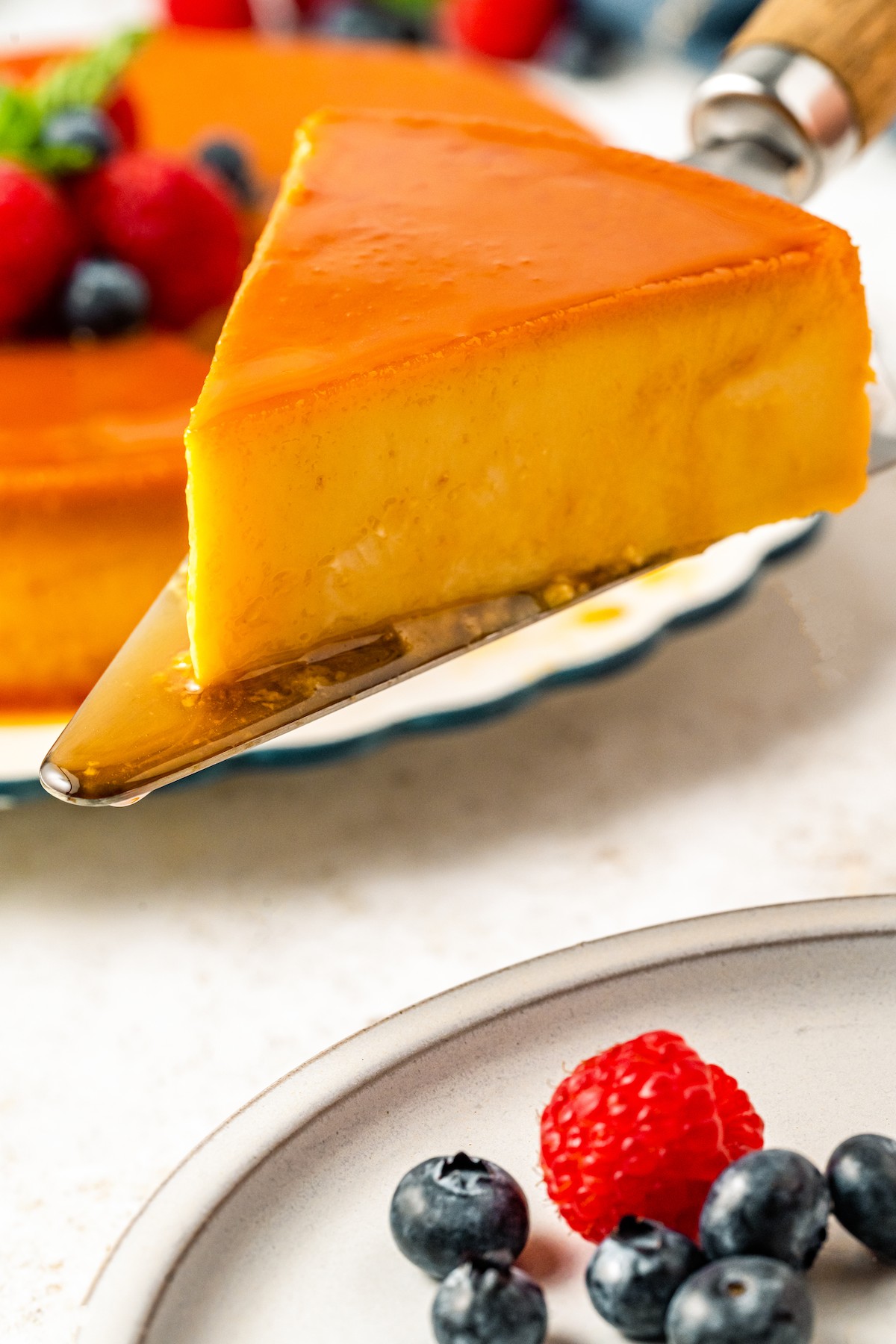 Slice of queso flan.