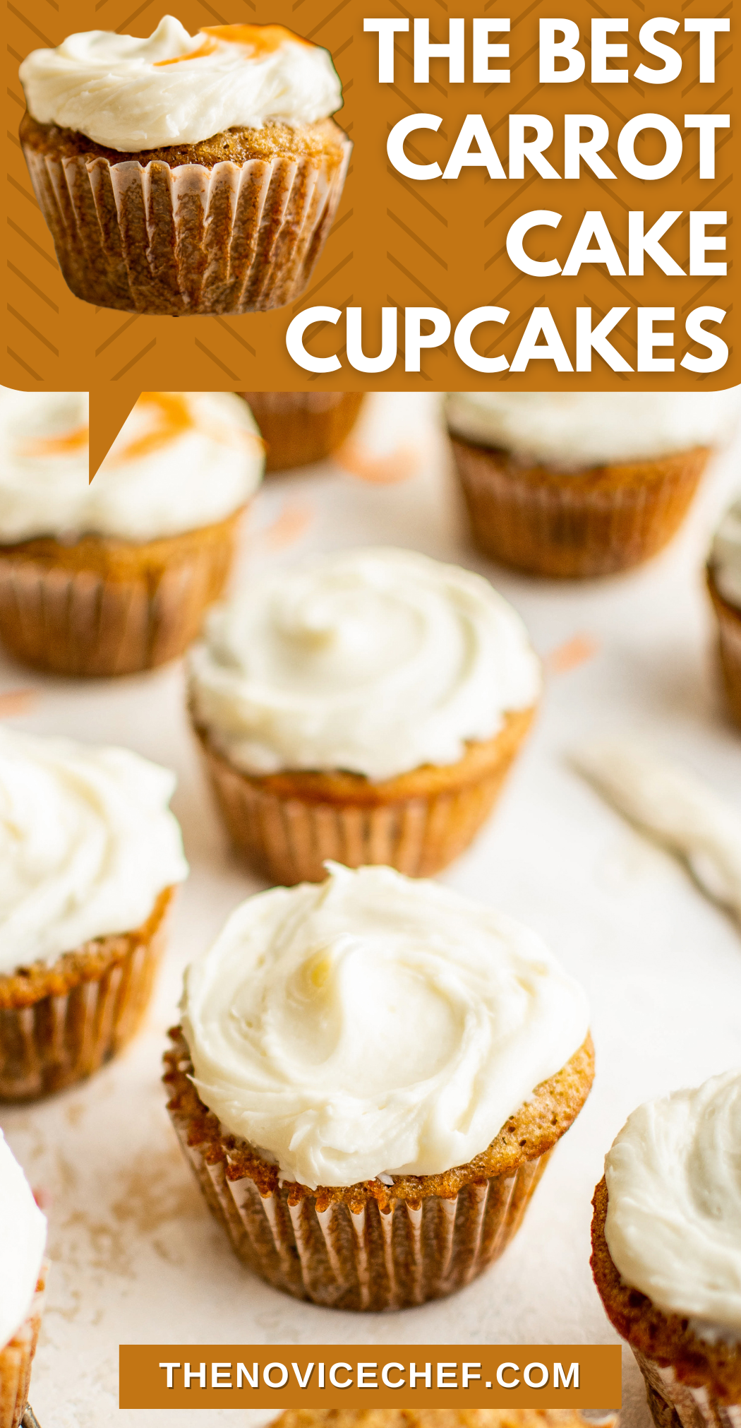 Carrot Cake Cupcakes | The Novice Chef