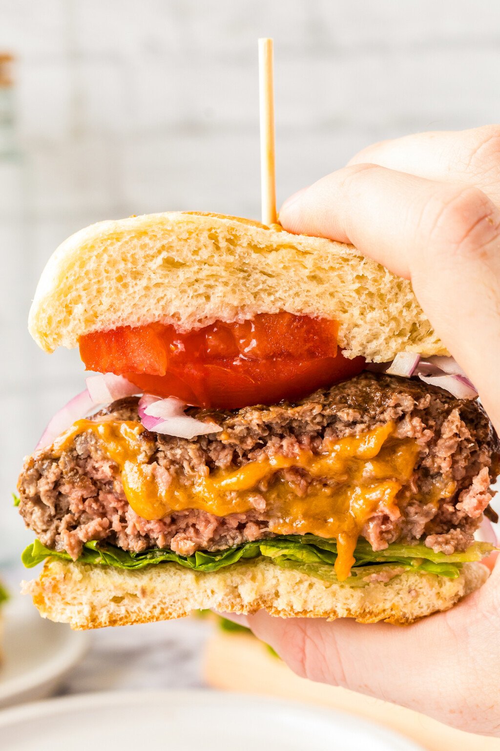 CheeseStuffed Air Fryer Burgers The Novice Chef