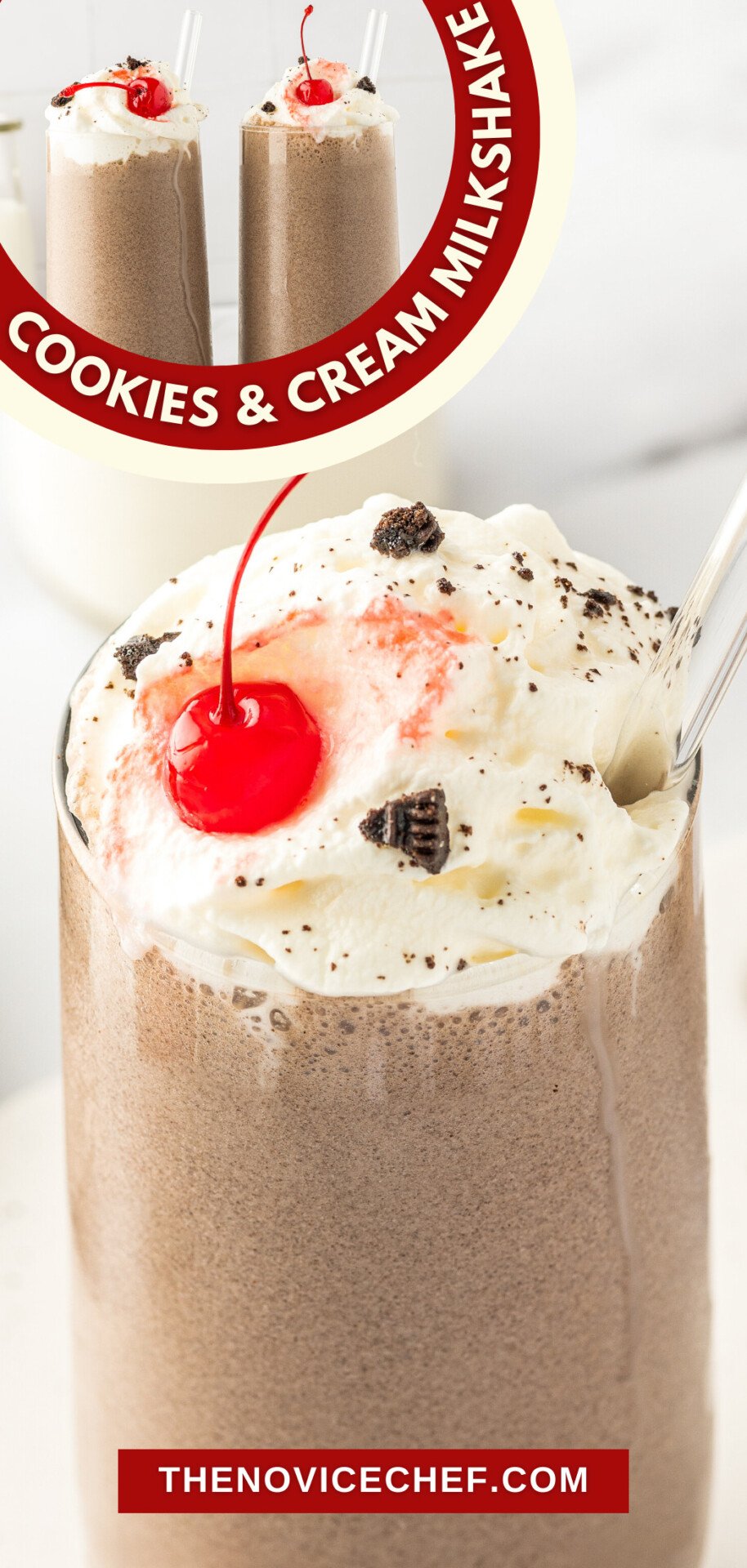 Copycat Cookies & Cream ChickFilA Milkshake The Novice Chef