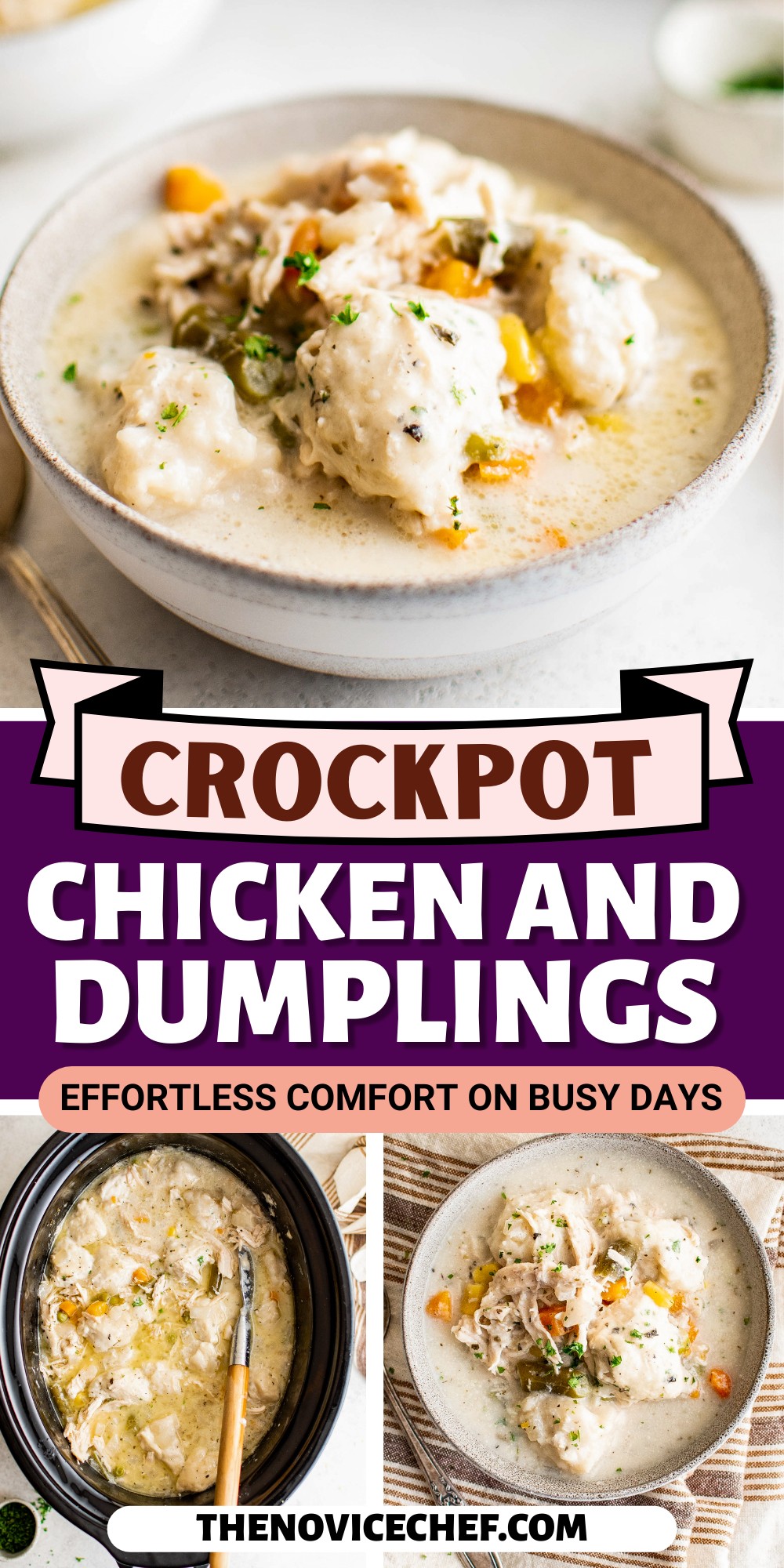 Easy Slow Cooker Chicken & Dumplings Recipe The Novice Chef