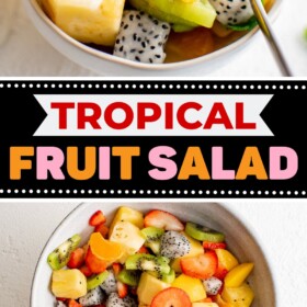 A bowl of Tropical Fruit Salad.