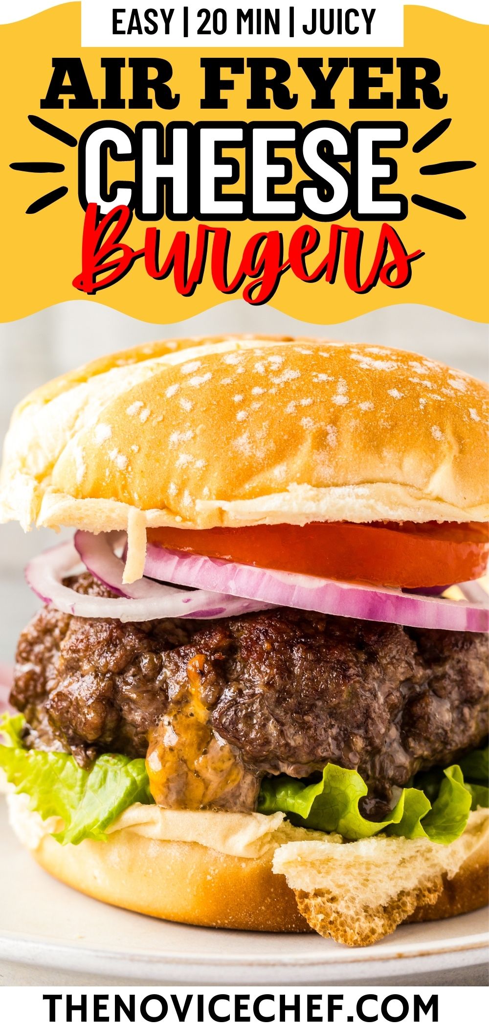 CheeseStuffed Air Fryer Burgers The Novice Chef
