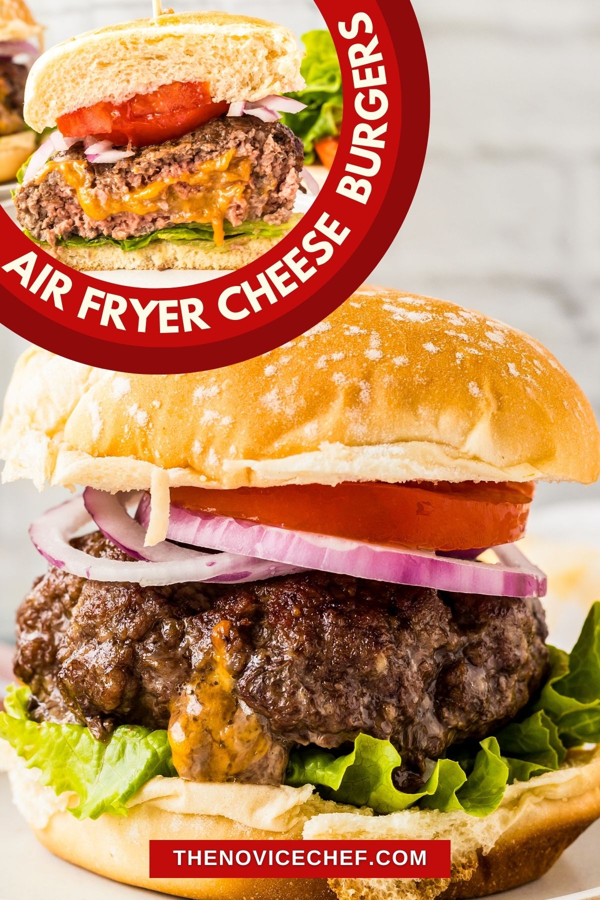 CheeseStuffed Air Fryer Burgers The Novice Chef