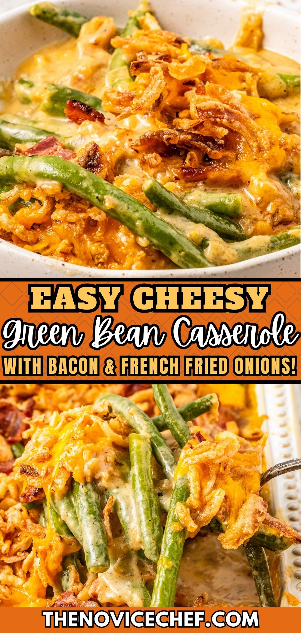 Cheesy Green Bean Casserole Recipe | The Novice Chef