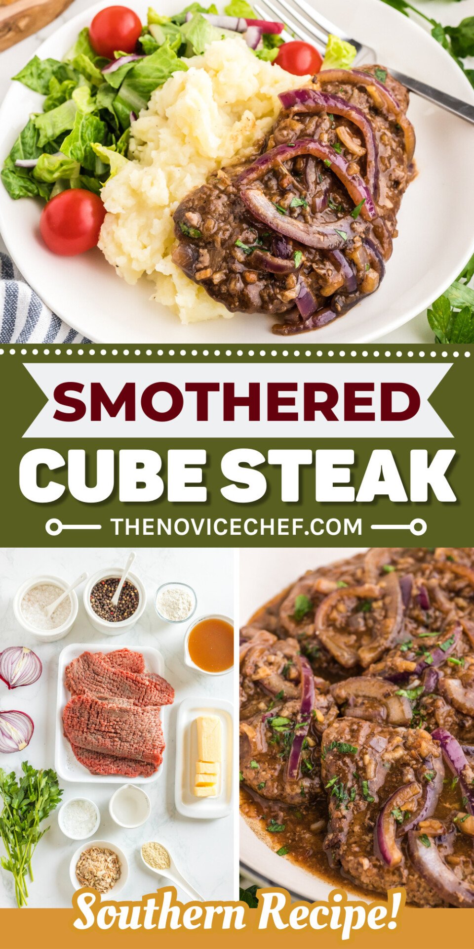 Smothered Cube Steak | The Novice Chef