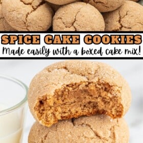 Spice cookies stacked on top of each other with a bite taken out of the top cookie.