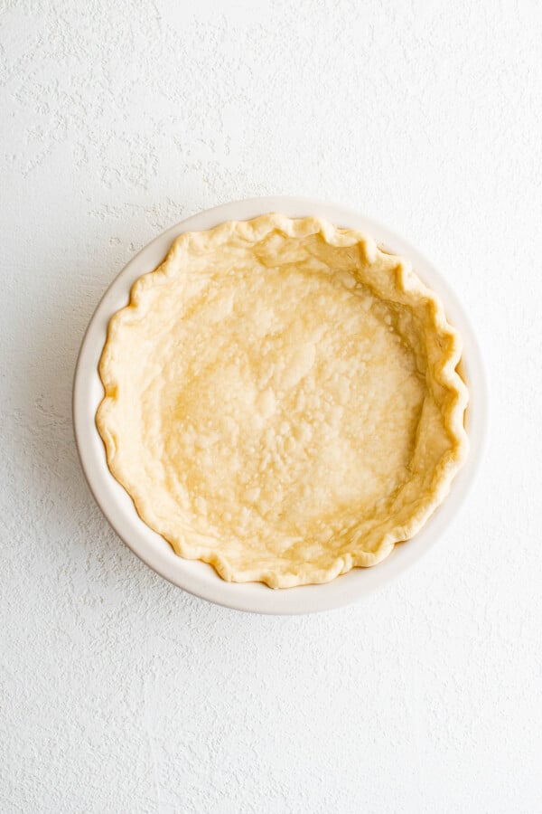 A par-baked pie crust.
