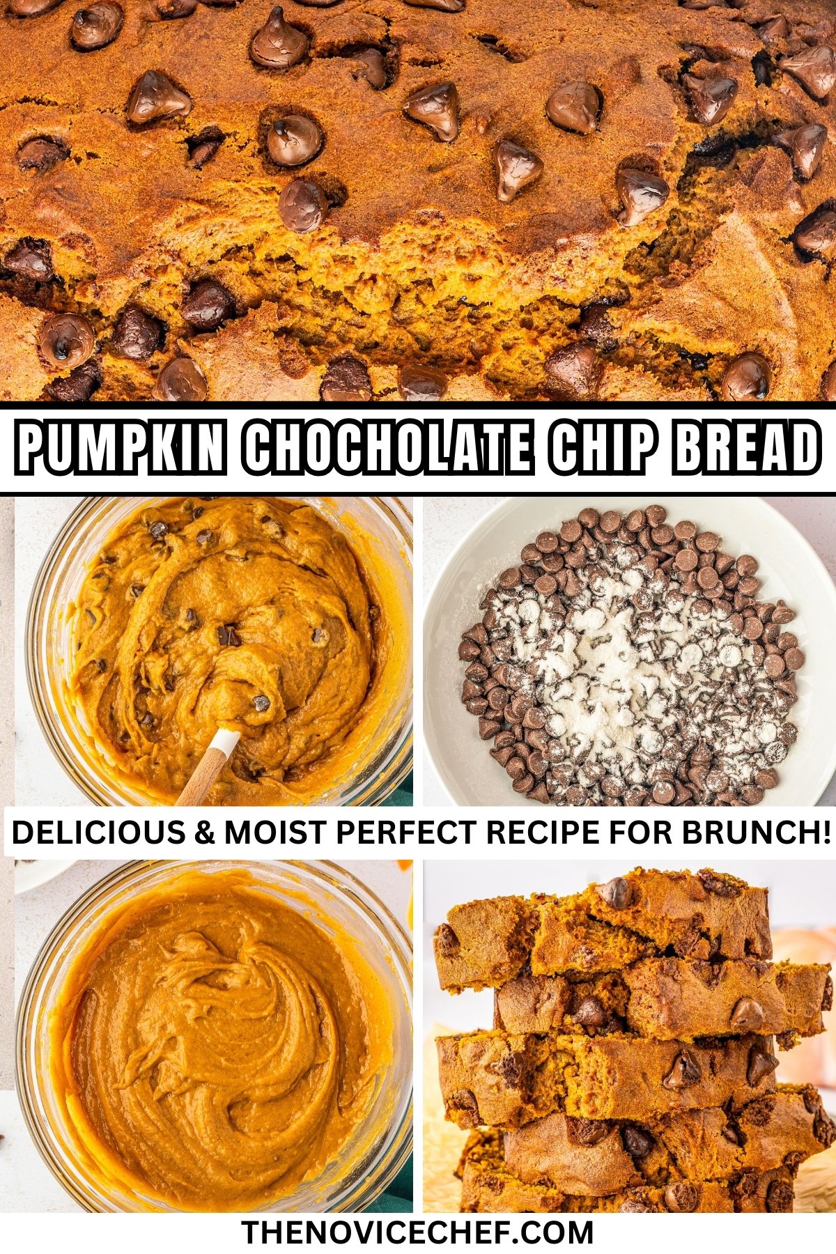 Pumpkin Chocolate Chip Bread | The Novice Chef