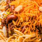 Landscape shot of Cincinnati chili.