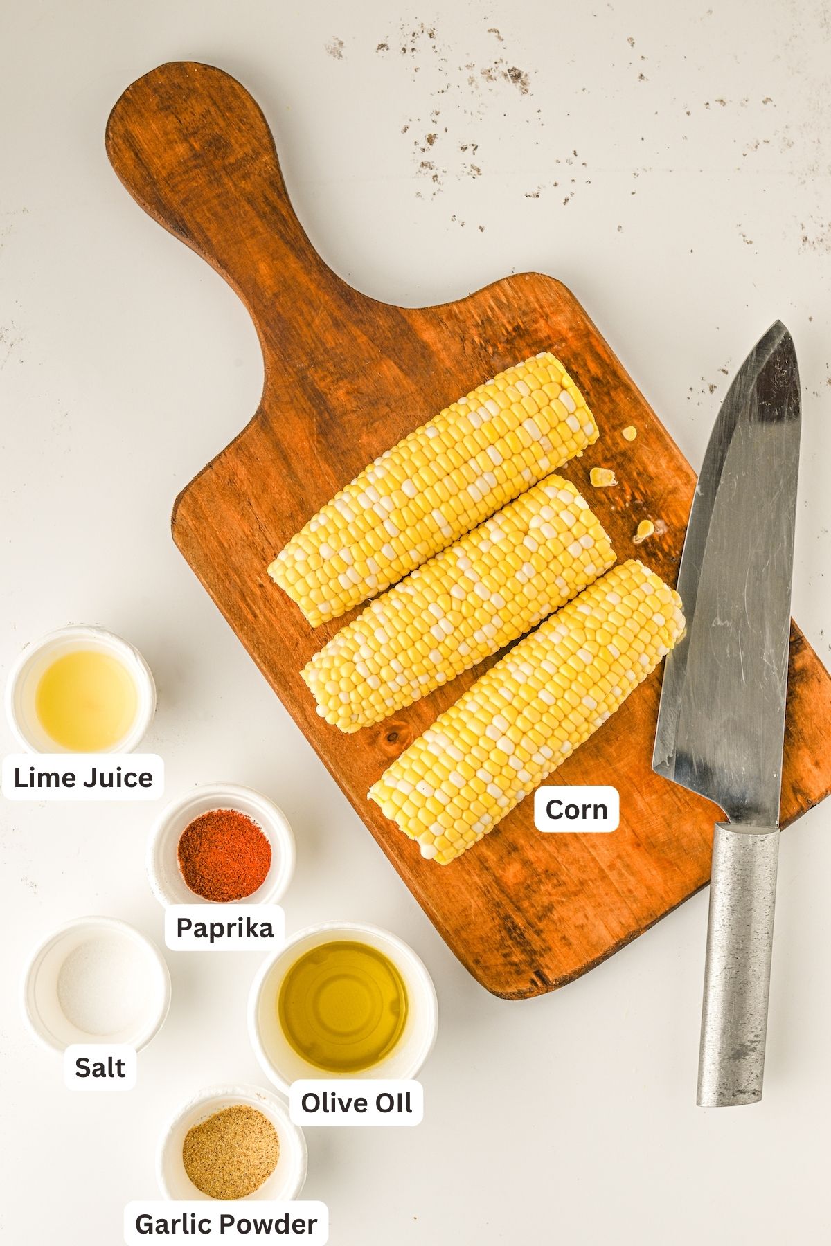 Ingredients for Corn Ribs recipe.
