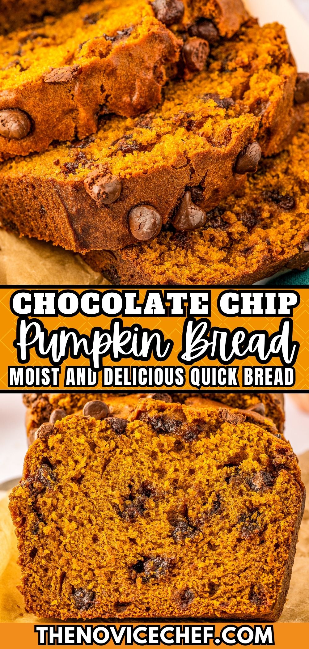 Pumpkin Chocolate Chip Bread 