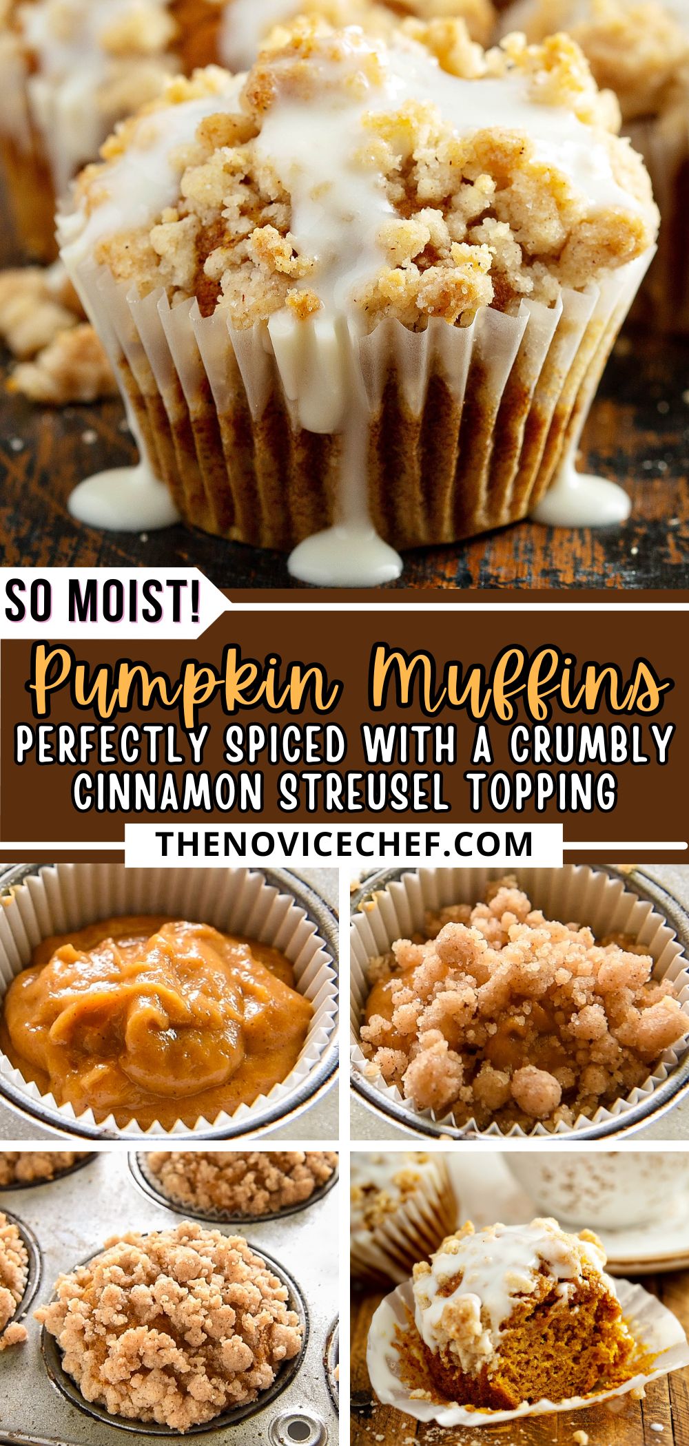 Pumpkin Streusel Muffins - The Novice Chef