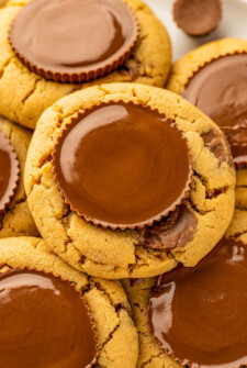 Closeup of Reese's Peanut Butter Cup Cookies