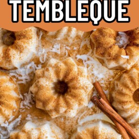 Tembleque on a serving platter.