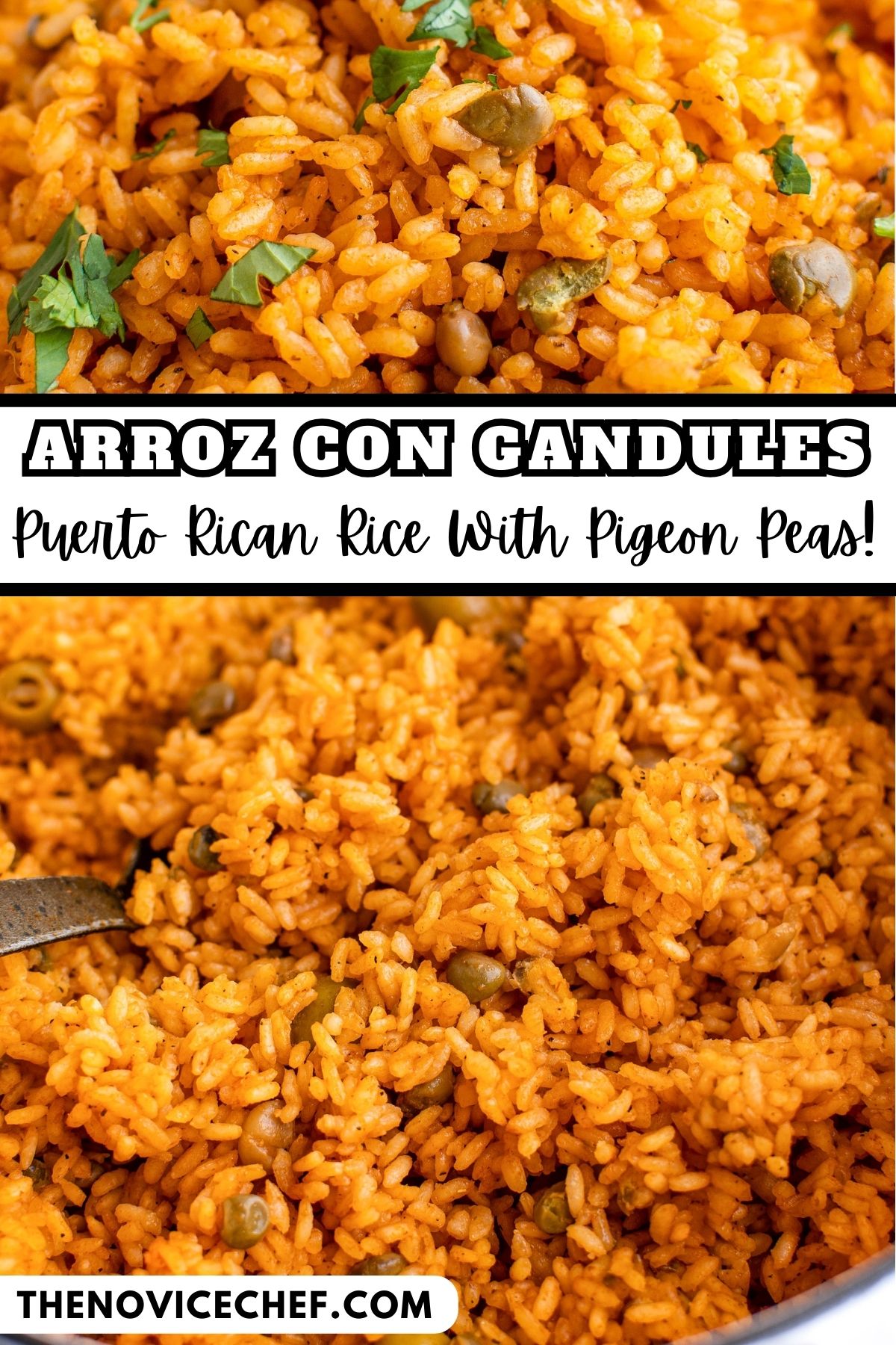 Arroz con Gandules (Puerto Rican Rice with Pigeon Peas)