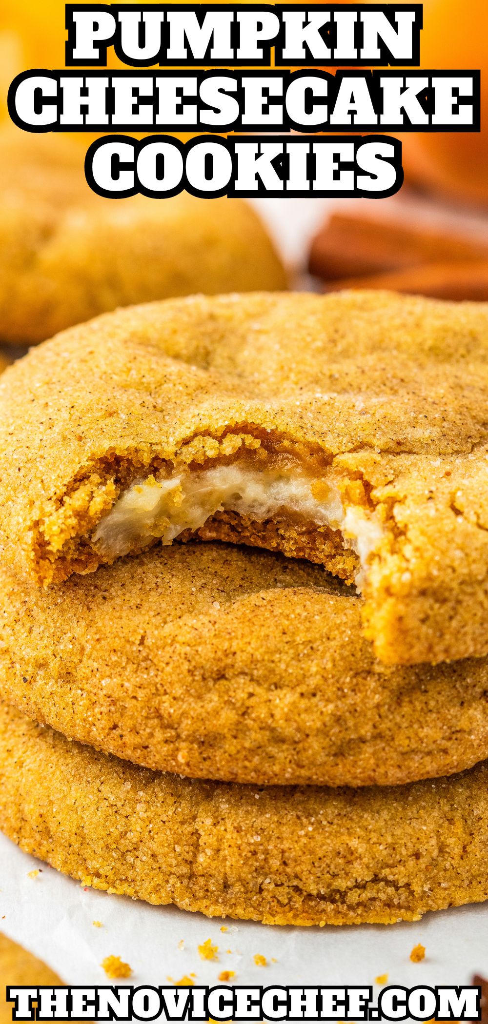 Soft Pumpkin Cheesecake Cookies Recipe | The Novice Chef