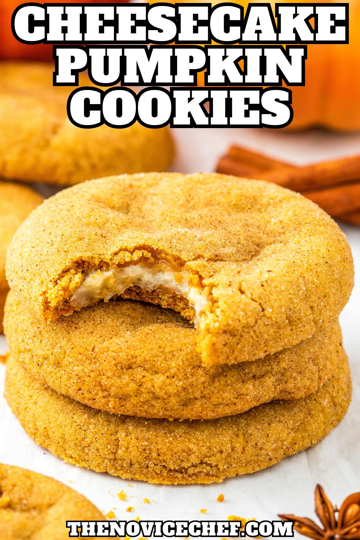 Soft Pumpkin Cheesecake Cookies Recipe | The Novice Chef