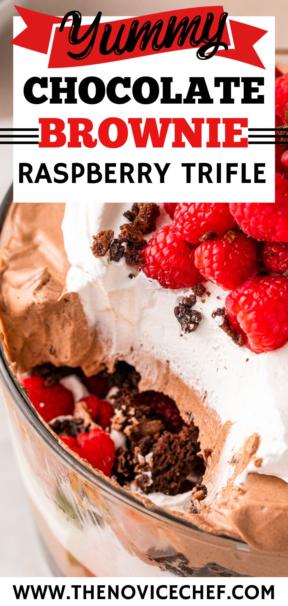 Raspberry Brownie Trifle Recipe | The Novice Chef