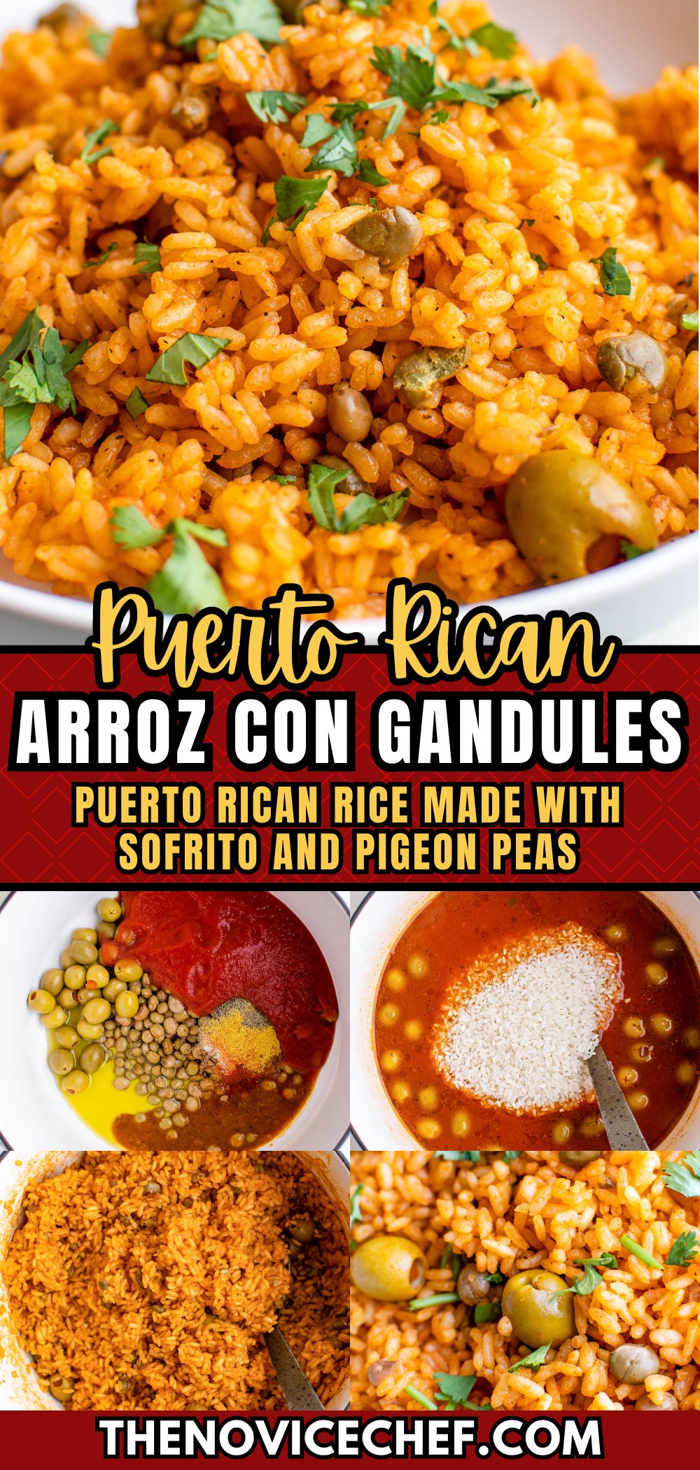 Arroz Con Gandules Recipe | Puerto Rican Rice with Pigeon Peas