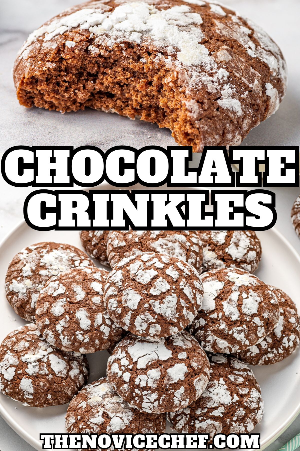 Easy Homemade Chocolate Crinkle Cookies | The Novice Chef