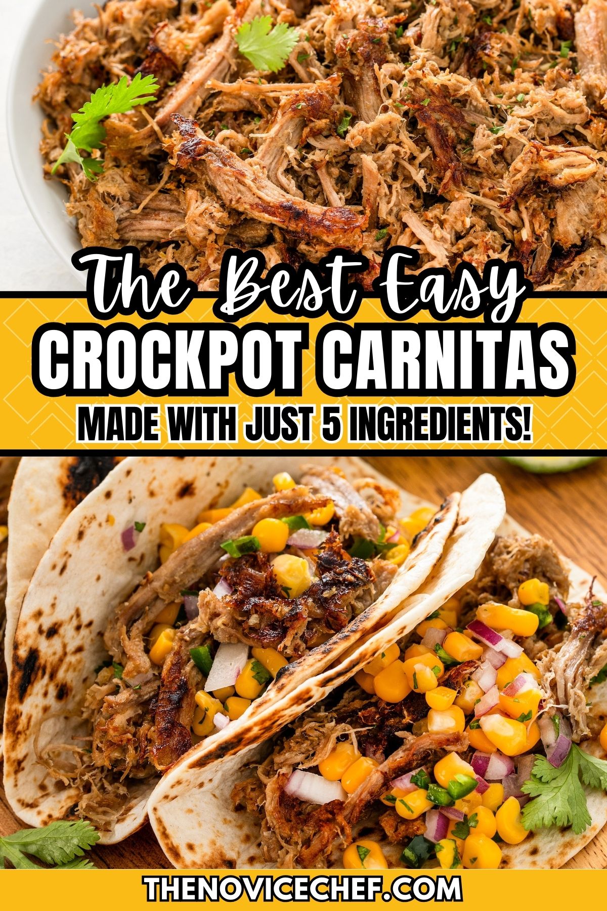 Slow Cooker Carnitas Recipe l The Novice Chef