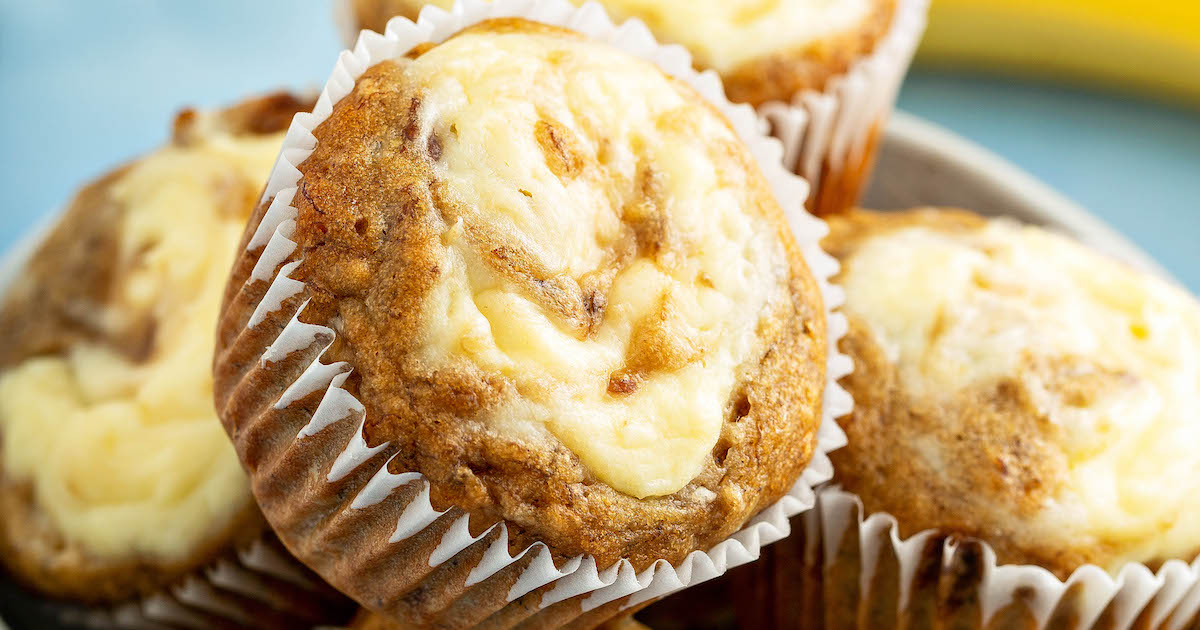 Banana Cream Cheese Muffins Banana Cream Cheese Muffins