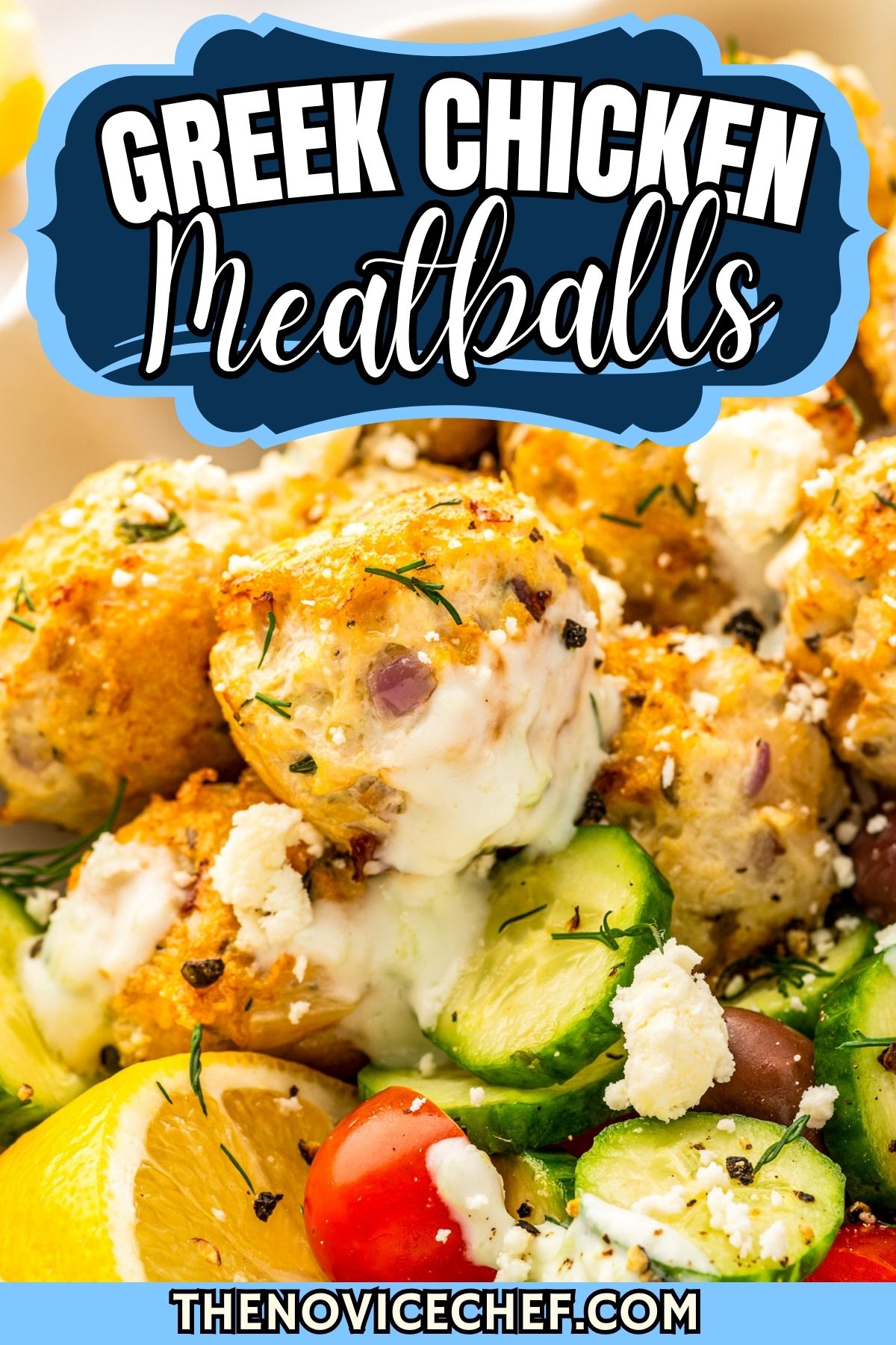 Greek Chicken Meatballs Recipe The Novice Chef