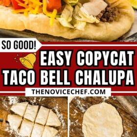 Taco Bell chalupa shells being made and fried then stuffed with beef filling and toppings.