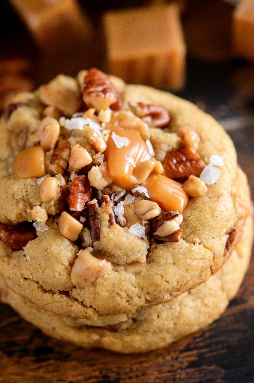 Salted Caramel Crunch Cookies