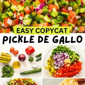 Pickle de Gallo is made with fresh vegetables in one big bowl.