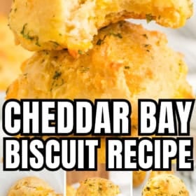 Cheddar bay biscuit recipe made in a few simple steps.