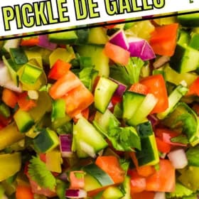 Close up image of pickle de gallo.