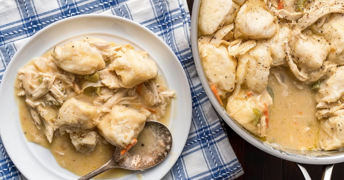 Easy Chicken and Dumplings with Biscuits | The Novice Chef